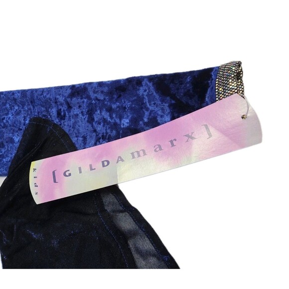 Gilda Marx VTG High Neck Skirted Velvet Royal Blue Dance Leotard Adult XS (Y/J) - Picture 16 of 16